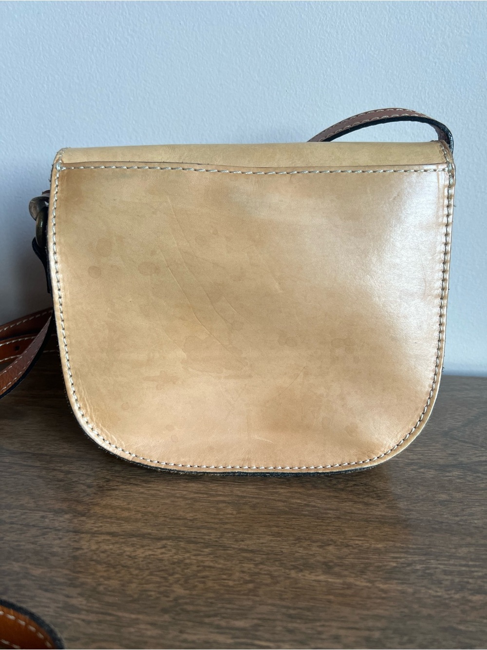 Patricia Nash Tan Italian Leather Crossbody Bag Boho Heritage Western Artisan - Picture 2 of 9